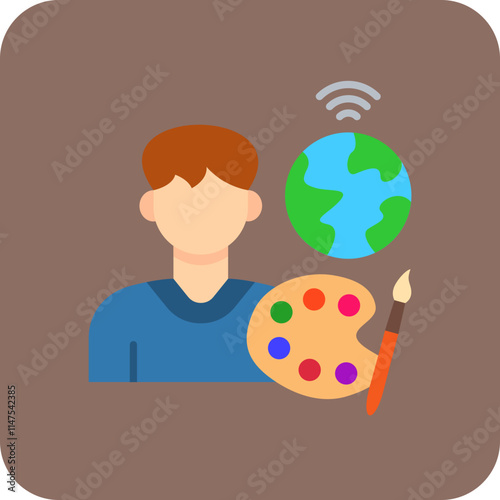Digital nomad Icon