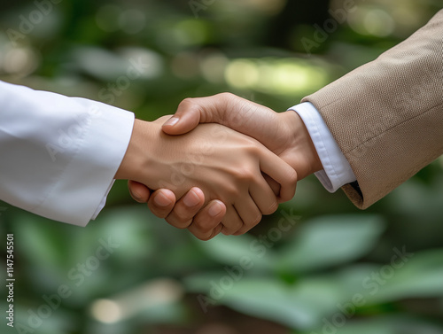 businessmen handshake - business meeting and partnership concept copy space
