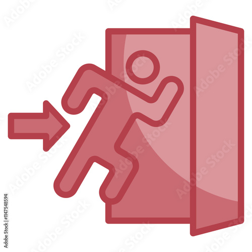 Emergency Evacuation Icon Element For Design