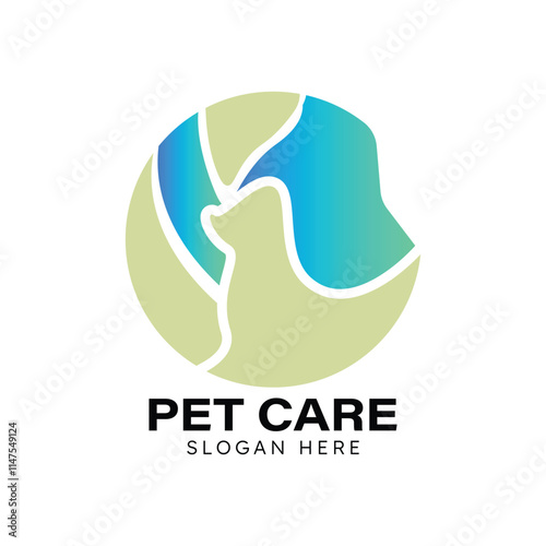 Pet Care Adorable Logo Template photo