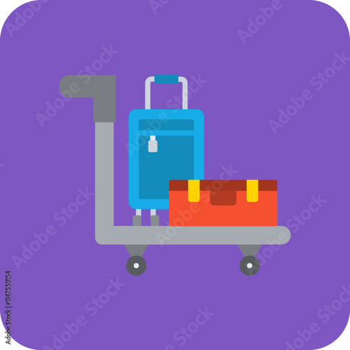 Luggage cart Icon