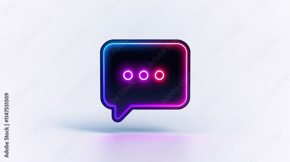 Naklejka premium The Vivid Speech Bubble Colorful Icon on White Background: A Cheerful and Eye-Catching Visual Element.
