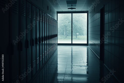 School locker with corridors photo