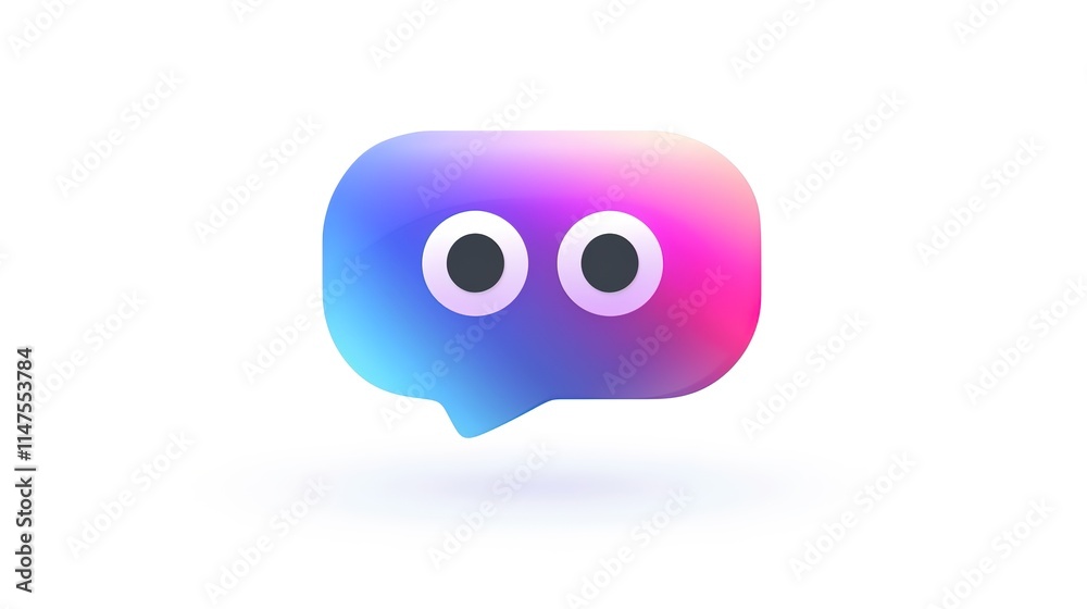 The Vivid Speech Bubble Colorful Icon on White Background: A Cheerful and Eye-Catching Visual Element. The Vivid Speech Bubble Colorful Icon on White Background: A Cheerful and Eye-Catching Visual Element.