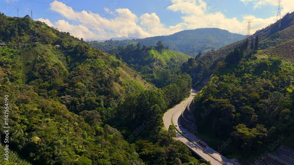 Video aéreo realizado con drone sobre la nueva vía que pertenece a la 