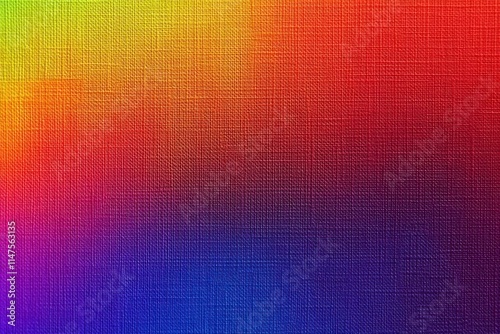 A vibrant gradient texture showcasing a spectrum of colors from red to blue, displaying a woven fabric effect.