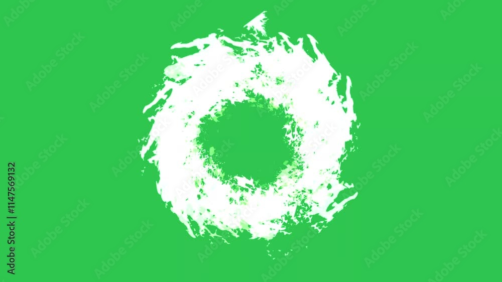 Abstract particles zen circles on green screen background motion graphic effects. Abstract particles zen circles on green screen background motion graphic effects.