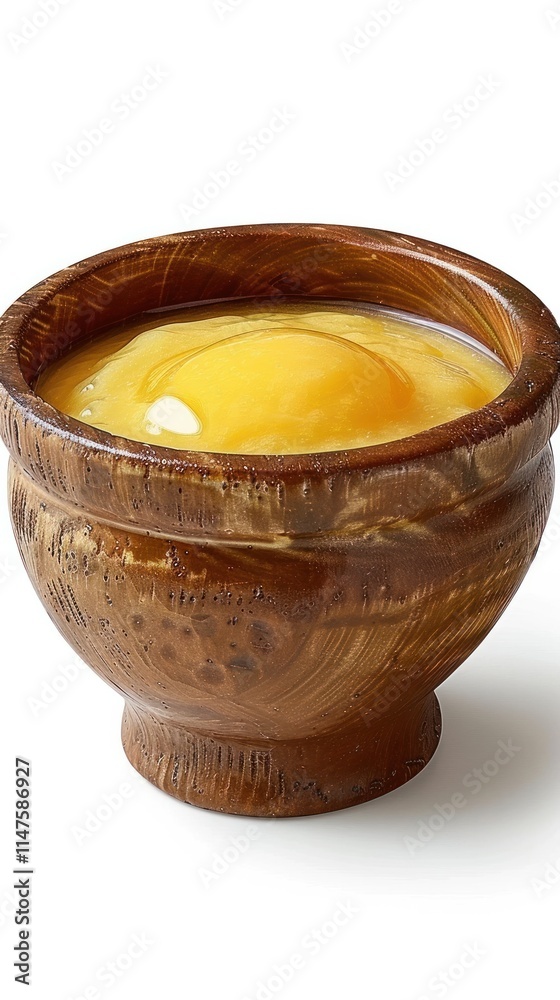 A warm and creamy butter nestled in a handcrafted wooden bowl set against a simple minimalist background This image evokes a sense of wholesome homemade comfort and natural healthy living A warm and creamy butter nestled in a handcrafted wooden bowl set against a simple minimalist background This image evokes a sense of wholesome homemade comfort and natural healthy living