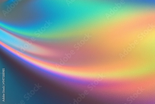 grainy blurry colorful holographic wavy gradient metallic iridescent waves rainbow colors plain background