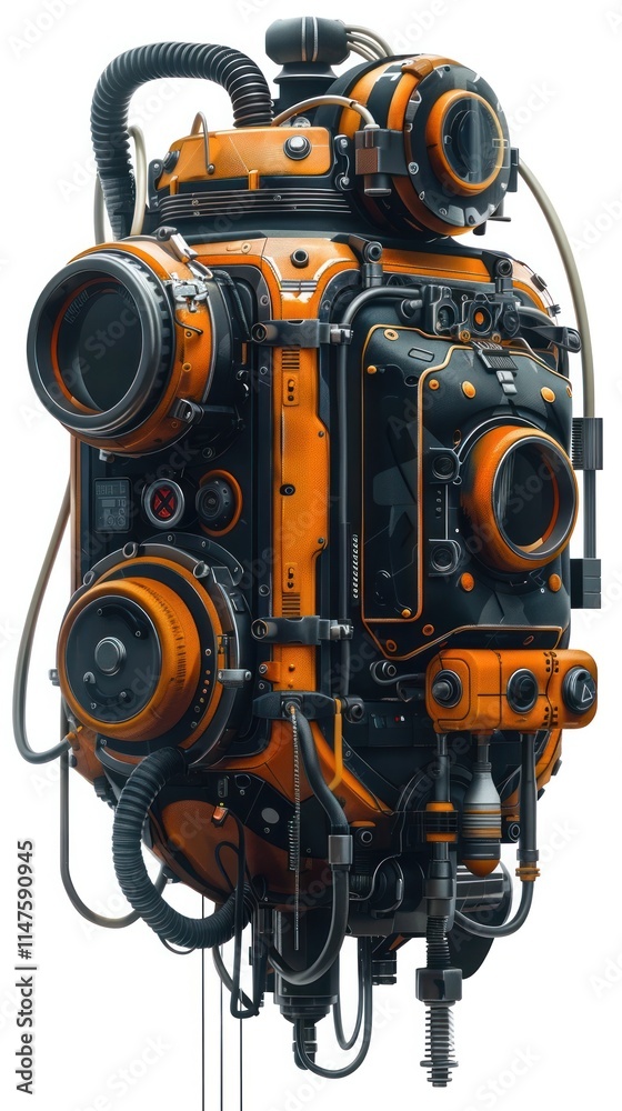 Detailed image of a complex futuristic mechanical device filled with intricate components electronic gadgets and high tech engineering elements The image showcases an experimental Detailed image of a complex futuristic mechanical device filled with intricate components electronic gadgets and high tech engineering elements The image showcases an experimental