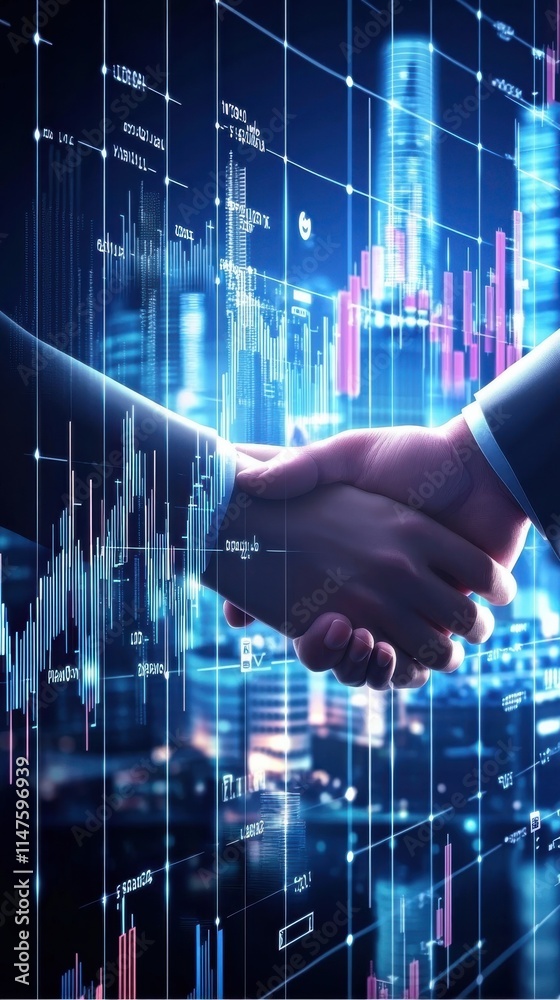 Investment banking deals equity offerings financial district digital image urban setting close-up view business growth Investment banking deals equity offerings financial district digital image urban setting close-up view business growth