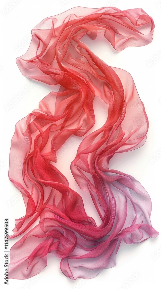 Beautifully flowing chiffon scarf in a captivating gradient of vibrant red and soft pink hues creating a dynamic elegant and ethereal effect Beautifully flowing chiffon scarf in a captivating gradient of vibrant red and soft pink hues creating a dynamic elegant and ethereal effect