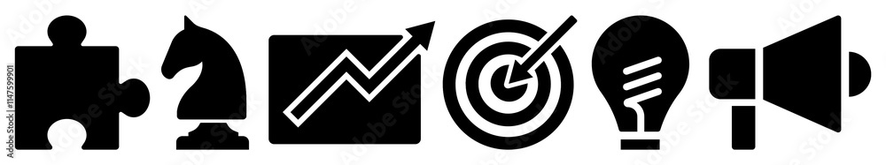 PNG Business icon cut out element set, transparent background PNG Business icon cut out element set, transparent background