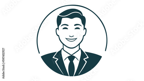 person smiling in circle in suite
