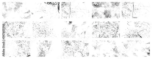 Overlay textures set stamp with grunge effect old damage dirty grainy scratches