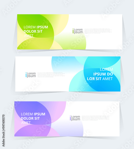 Geometric banner design with Vector presentation template.