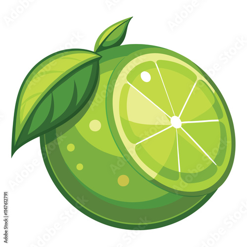 lime vector illustration on a white background