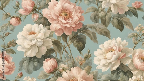 Vintage flowers background