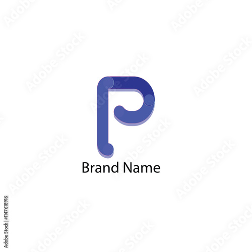minimalis elegan moderen logo huruf P