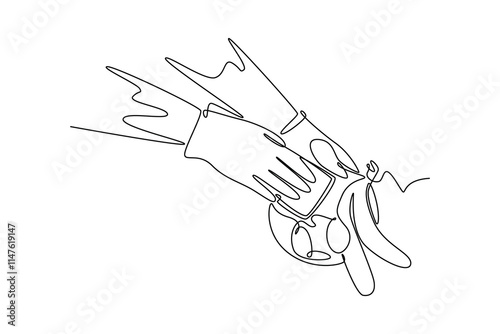 World Food Day concept. Single line draw design vector graphic illustration.