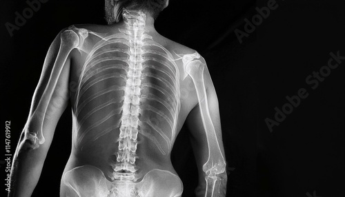 Image showing inflammation between the bones of the spine, causing pain