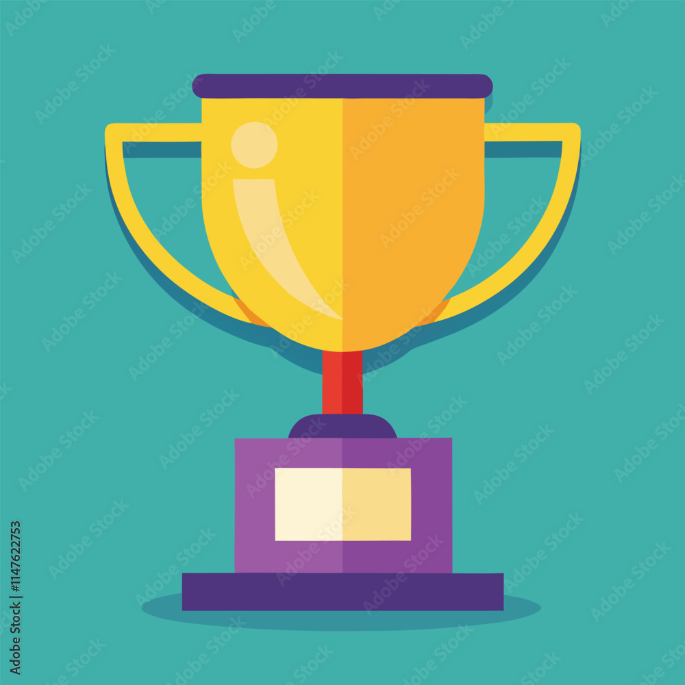 Trophy cup Champion trophy shiny golden cup sport award Winner prize champions celebration winning concept modern flat design simple vector illustration isolated transparent background Trophy cup Champion trophy shiny golden cup sport award Winner prize champions celebration winning concept modern flat design simple vector illustration isolated transparent background