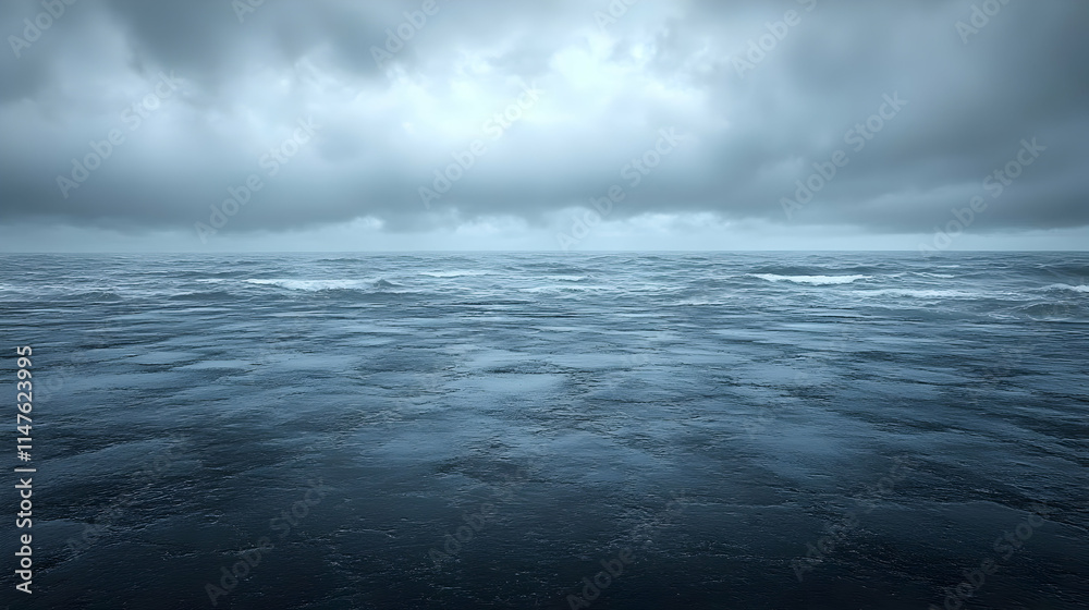 Fototapeta premium Dark Stormy Sea - Realistic Photo