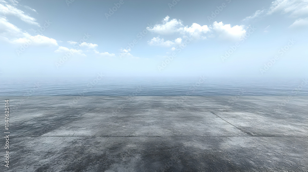 Fototapeta premium Sea and Sky Concrete Background
