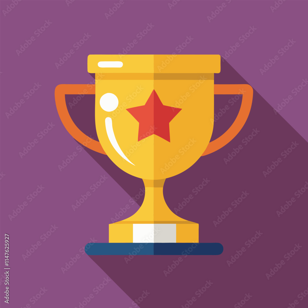 Trophy cup Champion trophy shiny golden cup sport award Winner prize champions celebration winning concept modern flat design simple vector illustration isolated transparent background Trophy cup Champion trophy shiny golden cup sport award Winner prize champions celebration winning concept modern flat design simple vector illustration isolated transparent background