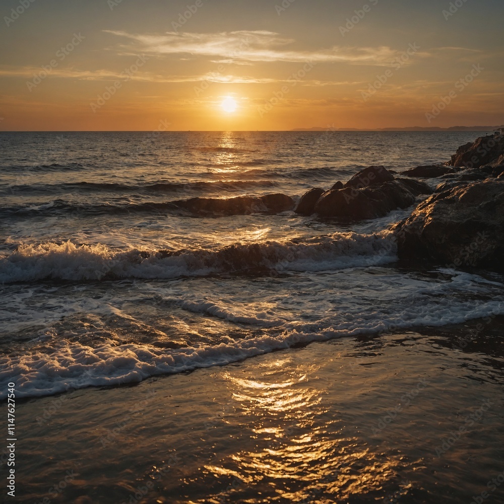 Obraz premium sunset over the sea