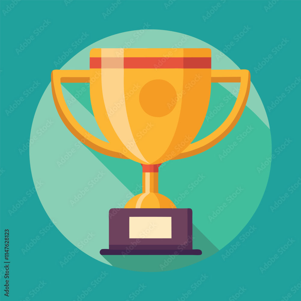 Trophy cup Champion trophy shiny golden cup sport award Winner prize champions celebration winning concept modern flat design simple vector illustration isolated transparent background Trophy cup Champion trophy shiny golden cup sport award Winner prize champions celebration winning concept modern flat design simple vector illustration isolated transparent background