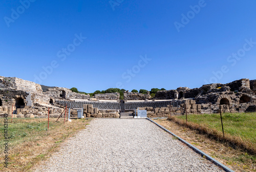 Roman theater of Baelo Claudia from the 1st century AD. Cadiz, Andalusia, Spain. photo