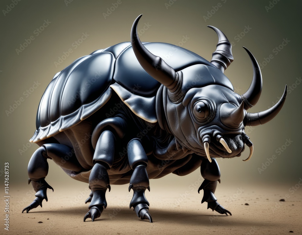 Fototapeta premium Hybrid animal between kangaroo and beetle.