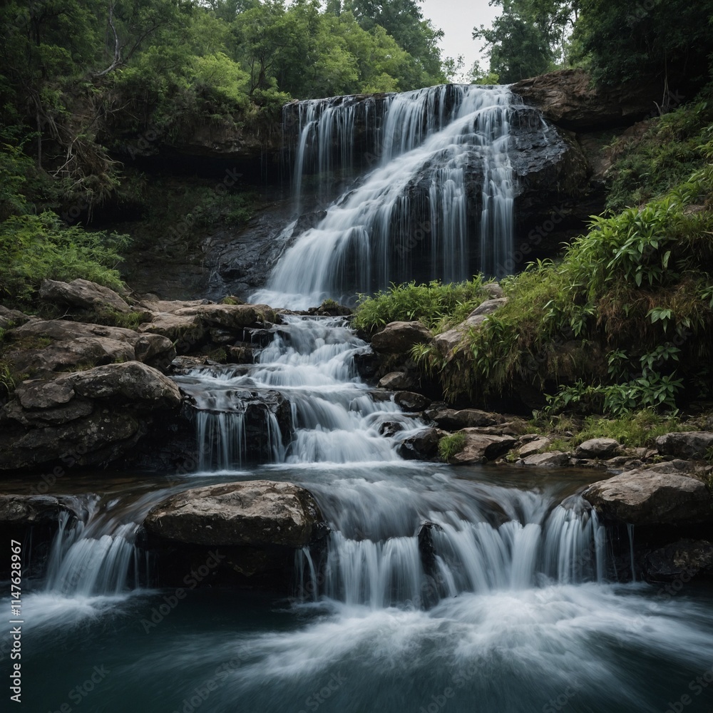 Fototapeta premium waterfall in the woods
