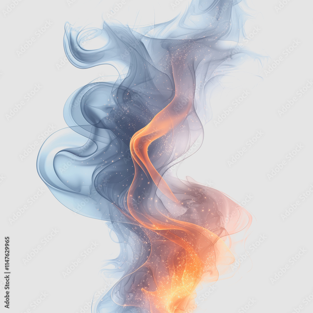 Stunning Campfire Smoke in Blue and Orange Hues Against a White Background Capturing the Essence of Nature, Adventure, and Outdoor Living for Stock Photography Needs Stunning Campfire Smoke in Blue and Orange Hues Against a White Background Capturing the Essence of Nature, Adventure, and Outdoor Living for Stock Photography Needs