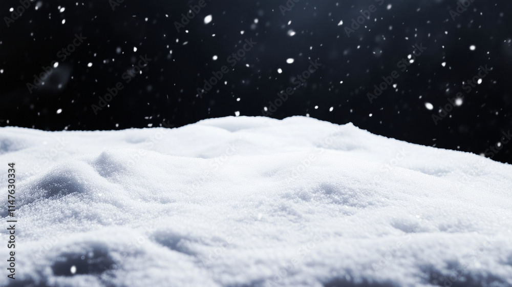 Snow isolated on black background Snow isolated on black background