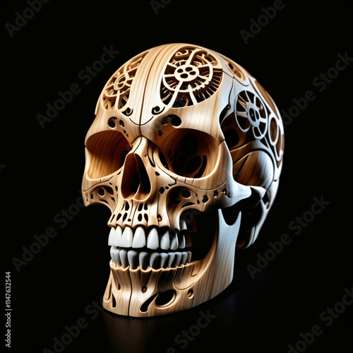 Human head Steampunk skull....