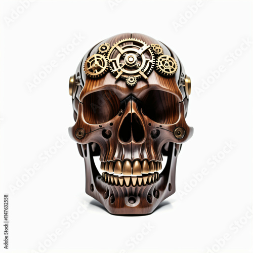Human head Steampunk skull....