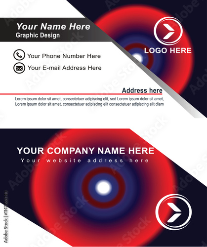 Color Combinations Editing Modern Business Card Design