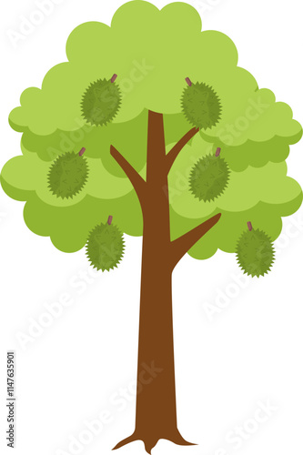 Cartoon Durian Tree