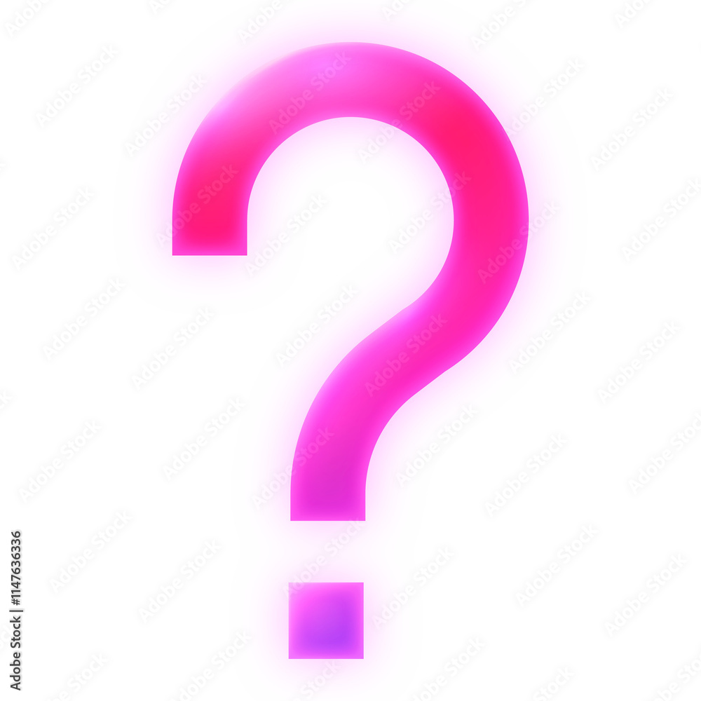 Question mark icon png sticker, neon glow, transparent background Question mark icon png sticker, neon glow, transparent background
