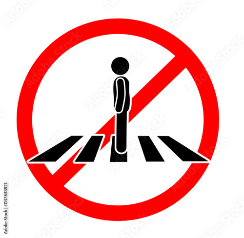 The warning sign says vehicles are not allowed to stop on the crosswalk or pedestrian crossing.