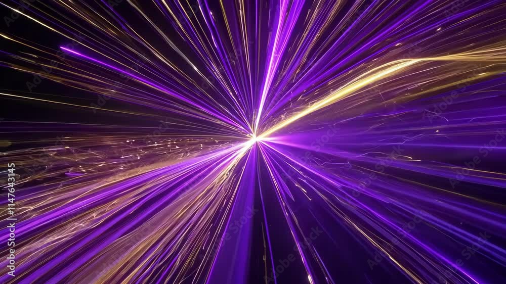 Vibrant light beams shoot outward from a central point, creating captivating patterns against a dark background. Vibrant light beams shoot outward from a central point, creating captivating patterns against a dark background.
