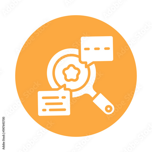 Qualitative Research Vector Gylph Icon. Eps 10 file 