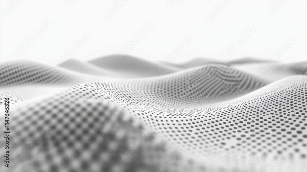 Abstract grayscale wave pattern of dots. Abstract grayscale wave pattern of dots.