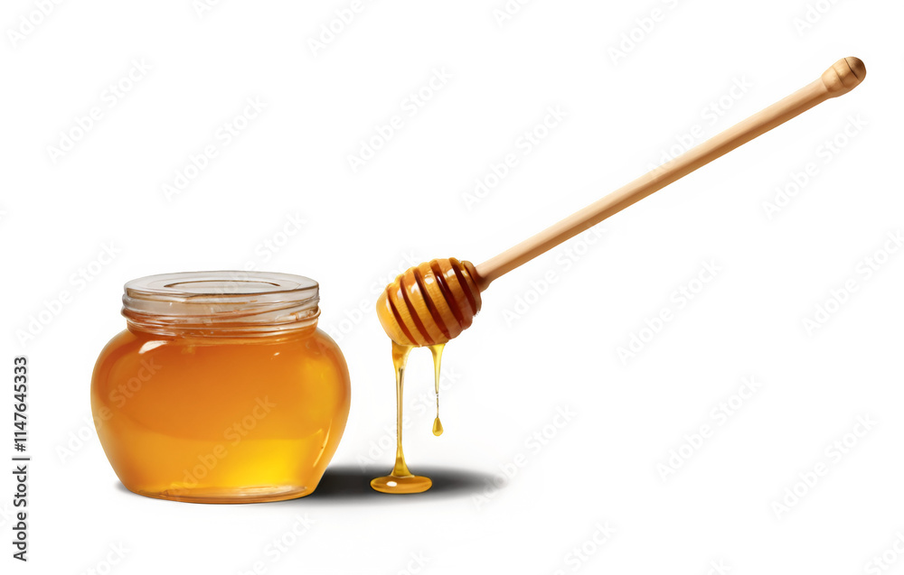 natural bee honey with stick isolated on a transparent background natural bee honey with stick isolated on a transparent background