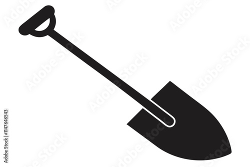 Camping Shovel Silhouette Icon Essential Gear for Outdoor Adventures