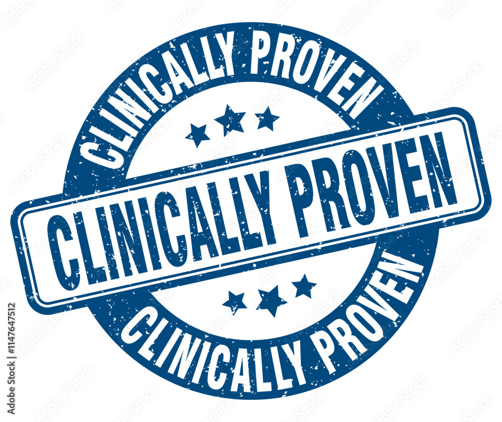 Fototapeta premium CLINICALLY PROVEN stamp