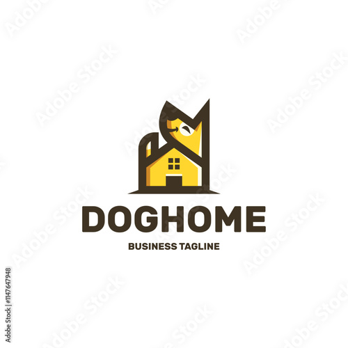 dog house logo vector