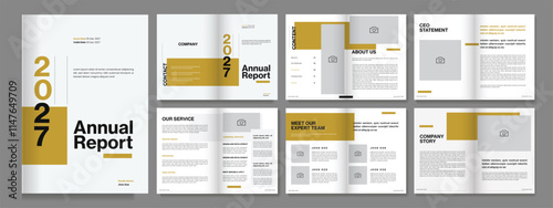 Annual Report Template, Professional Annual Report design layout